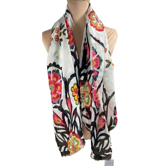 Accessories - Women's Scarf Wrap Square Bold Color Black Pink Yellow